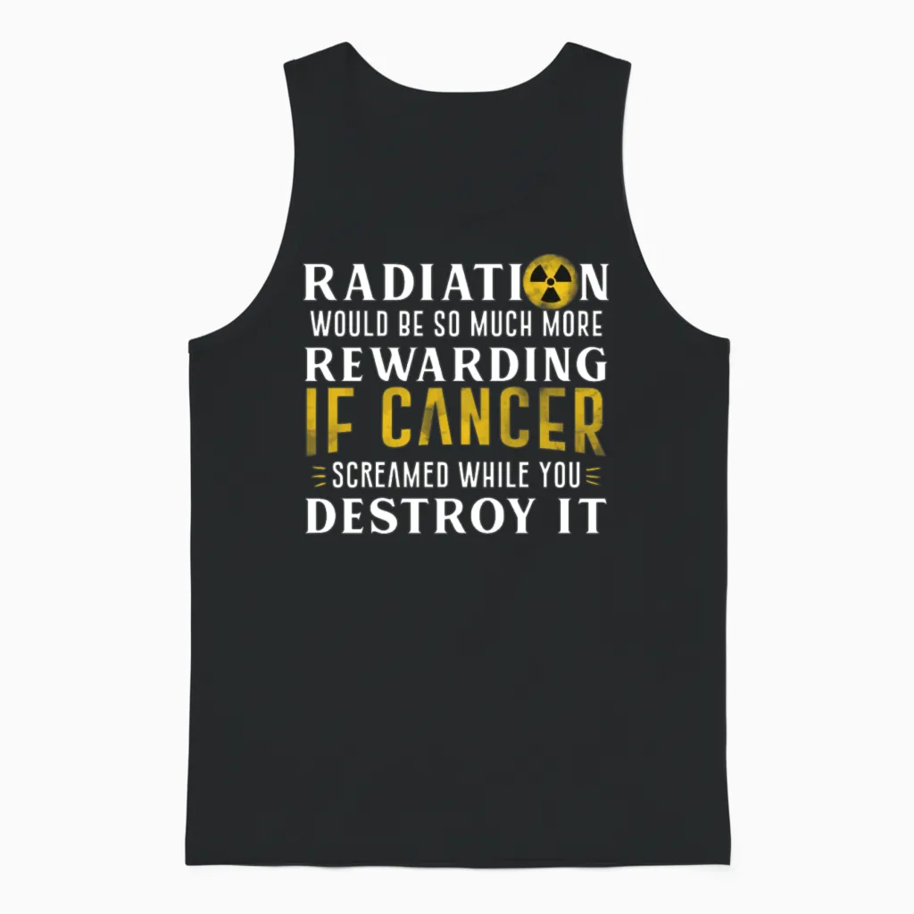 Cancer Scream While You Destroy It Unisex Tank Top in Black