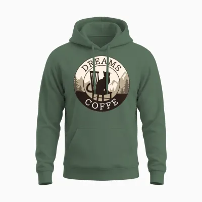 Dream Coffee Unisex Hoodie - Military Green
