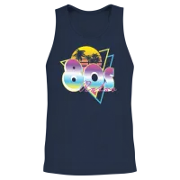 80s Retro Unisex Tank Top - Navy – 2
