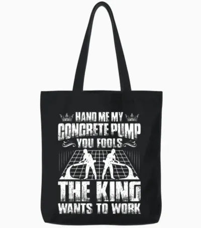 Concrete Worker Concreter Concrete Builder Tote Bags - Black