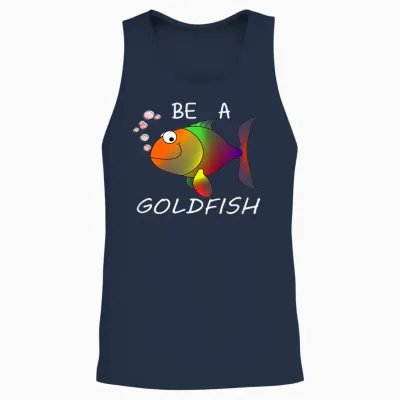 Sei Ein Goldfisch Unisex Tank Top - Navy