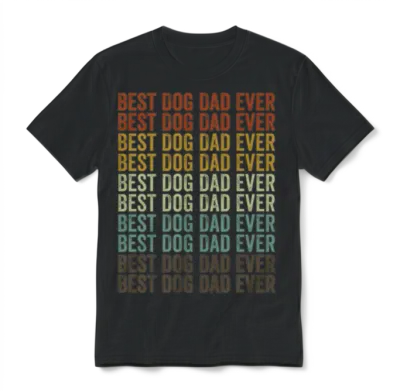 Best Dog Dad Ever Siberian Husky Dog Dog Lover Dad Unisex T-Shirt - Black