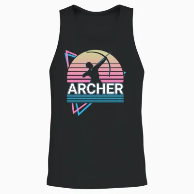 Archer Archery Retro Unisex Tank Top - Black