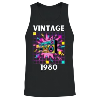 Vintage 1980 Unisex Tank Top - Black – 2