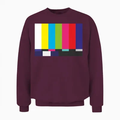 No Signal Retro Tv Vintage Unisex Sweatshirt - Maroon