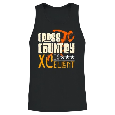 Cross Country Is Xcellent Marathon Race Xc Running Unisex Tank Top - Black