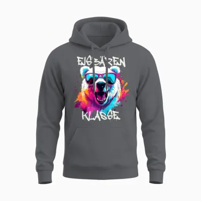 Kinder Cooler Eisbär Für Eisbärenklasse Grundschule, Klassentier Unisex Hoodie - Charcoal