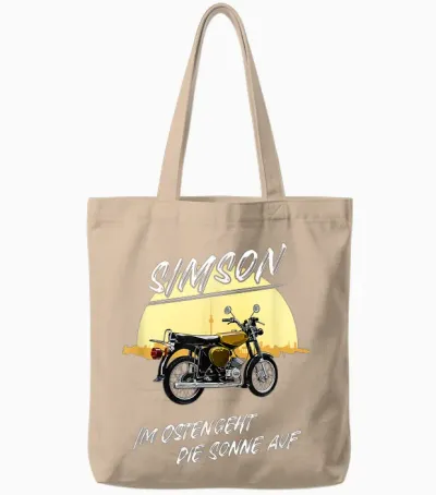 Simson Im Osten Geht Die Sonne Auf T-Shirt, Black Tote Bags - Natural