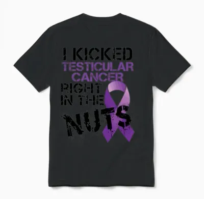 Testicular Cancer Awareness Survivor Kicked in The Unisex T-Shirt - Black