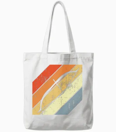 Retro Archery Sport Tote Bags - White
