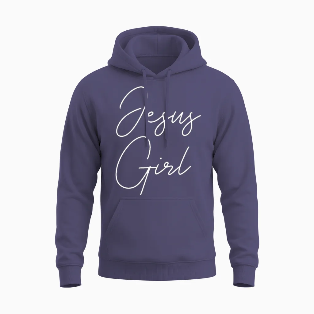 Christian Jesus Girl & Faith Unisex Hoodie in Heather Sport Dark Navy