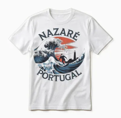 Nazaré Surfing Unisex T-Shirt - White