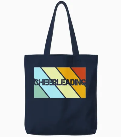 Cheerleading Retro Tote Bags - Navy