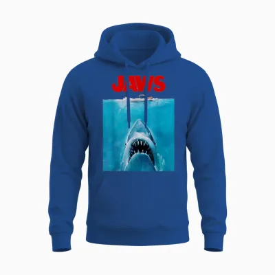 Jaws Oversize Unisex Hoodie - Royal