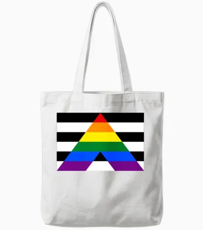 Straight Ally Tote Bags - White