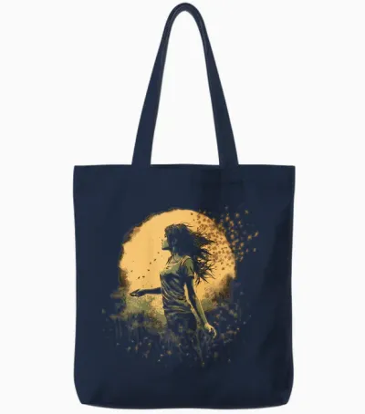 Pusteblume Mädchen Mit Pusteblumen Tote Bags - Navy