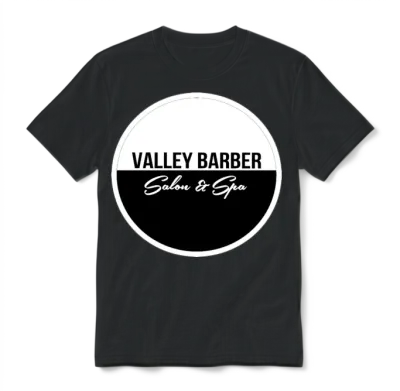 Valley Barber Salon & Spa Unisex T-Shirt - Black