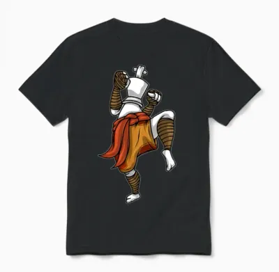 Chess King Like a Muay Thai Fighter Chess Unisex T-Shirt - Black