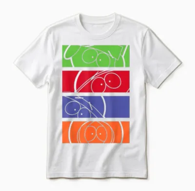 South Park - Minimal Faces Unisex T-Shirt - White