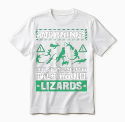 Funny Reptile Lizard Unisex T-Shirt - White