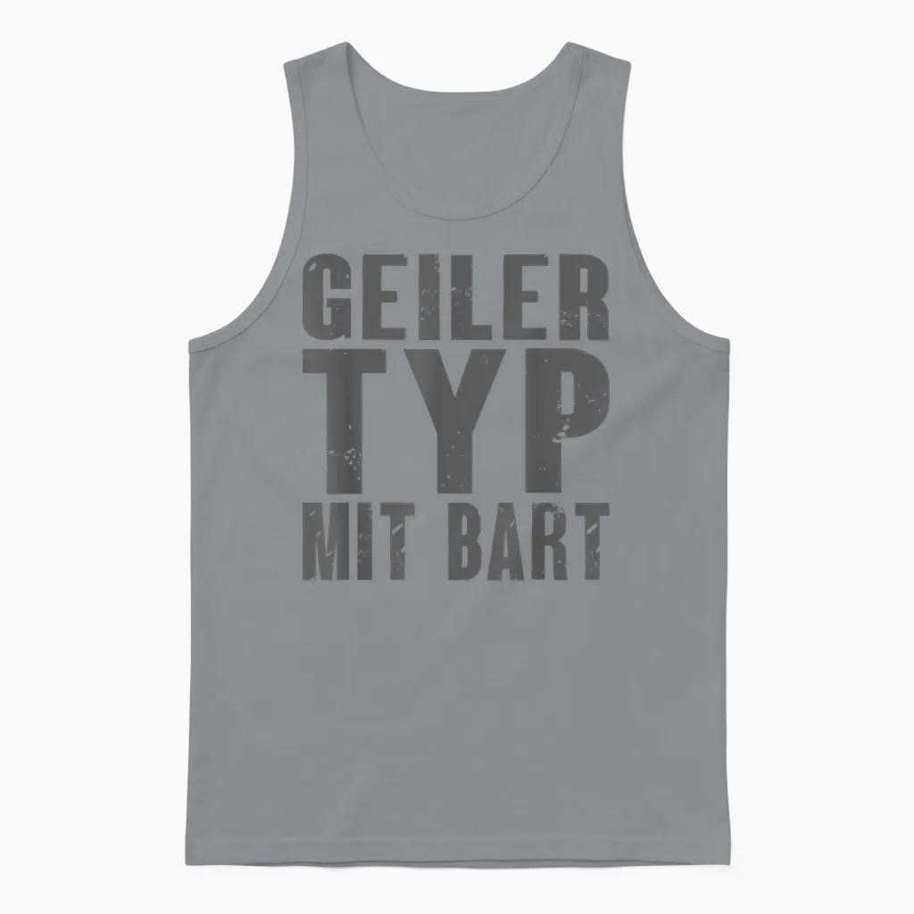 Geiler Typ Mit Bart Unisex Tank Top in Sport Grey
