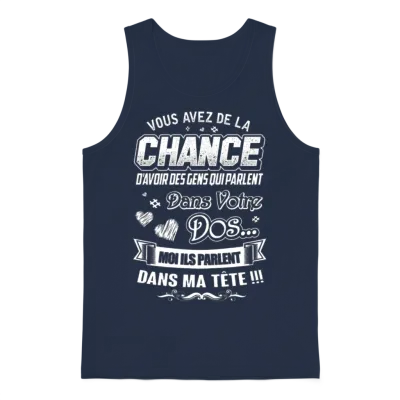 You Are Lucky to Have People Who Speak Unisex Tank Top - Navy
