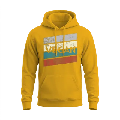 Vegan Retro Unisex Hoodie - Gold