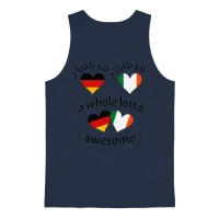 A Little Bit German Irish Ireland Heart Flags Unisex Tank Top - Navy – 1