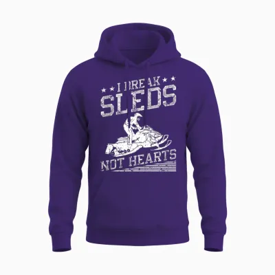 Funny Snowmobile Riding Unisex Hoodie - Purple