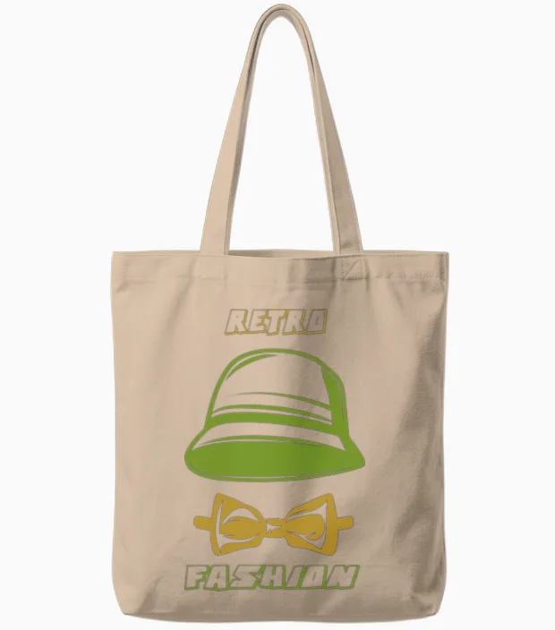 Retro Fashion Vintage Tote Bags in Natural