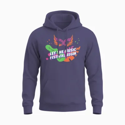 Let the Music Festival Begin Unisex Hoodie - Heather Sport Dark Navy