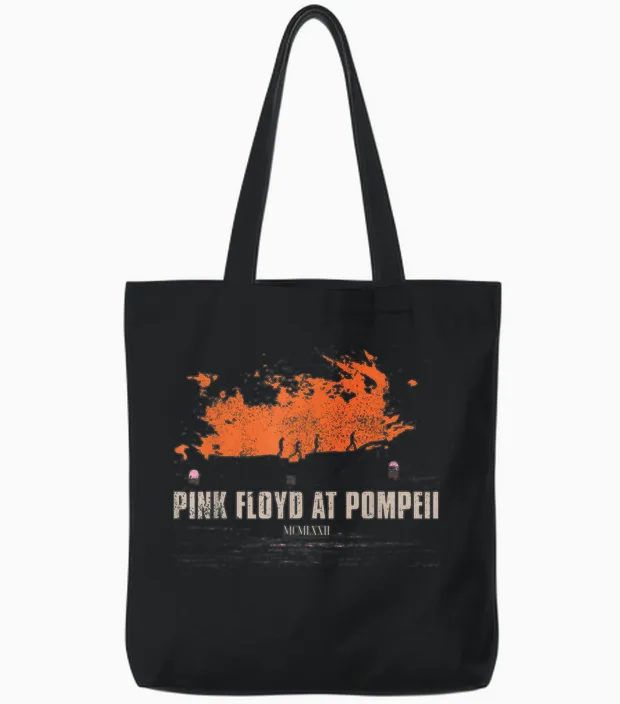 Silhouettes of Pink Floyd Live at Pompeii T-Shirt, Black, S Tote Bags in Black