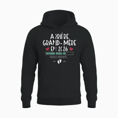 Future Great Grandmother 2026 - Baby Pregnancy Announcement Unisex Hoodie - Black