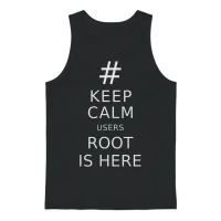 Keep Calm Users Root Is Here Unisex Tank Top - Black – 1