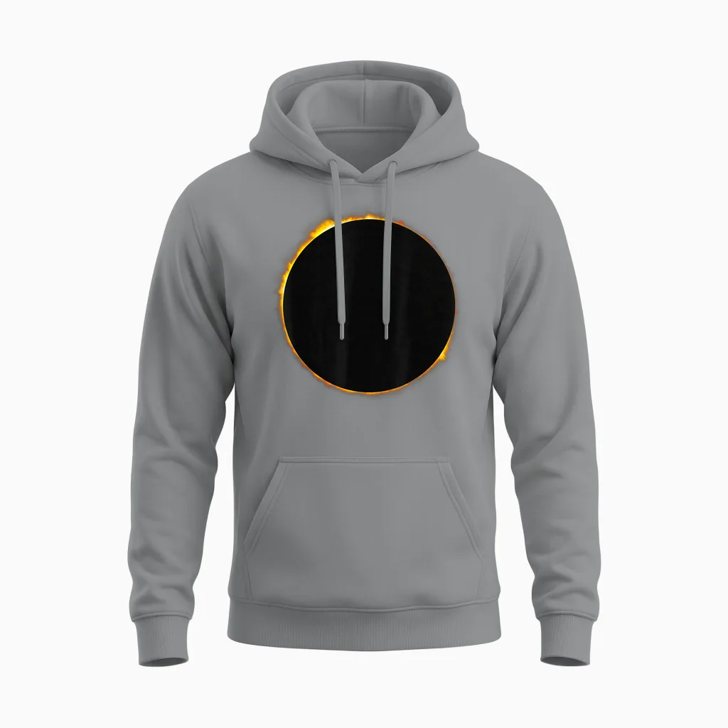 Totale Totalität Der Sonnenfinsternis Unisex Hoodie in Sport Grey