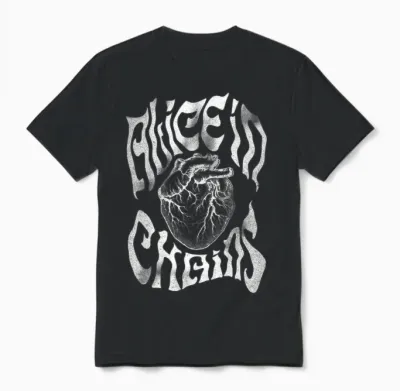 Alice in Chains Heart Unisex T-Shirt - Black