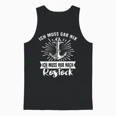 Rostock Spruch Rostockerin Ostsee Urlaub Rostocker T-Shirt, Unisex-Erwachsene, Schwarz, S, Kurzarm, U-Ausschnitt, Klassisch, Rostocker Souvenir, Ostseeurlaub, Ostseeküste, Rostock Unisex Tank Top - Black