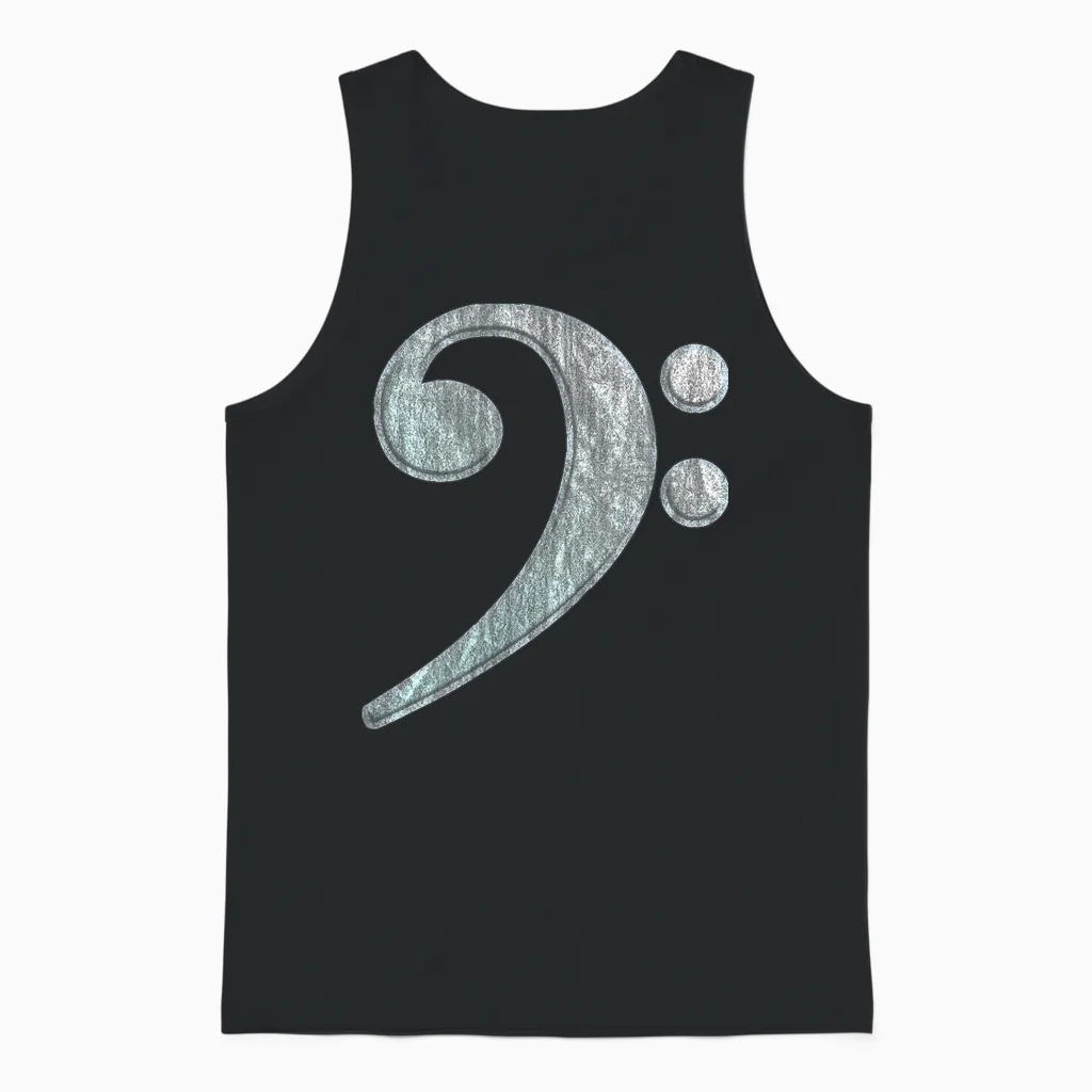 Bassschlüssel - Bassist - Bassspieler - Kontrabass Unisex Tank Top in Black