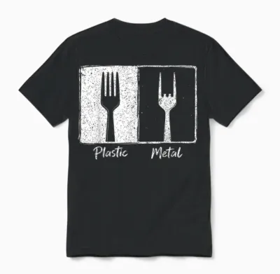Plastique Métal Rock N Roll Funny Rock Music Guitare Punk Music Unisex T-Shirt - Black