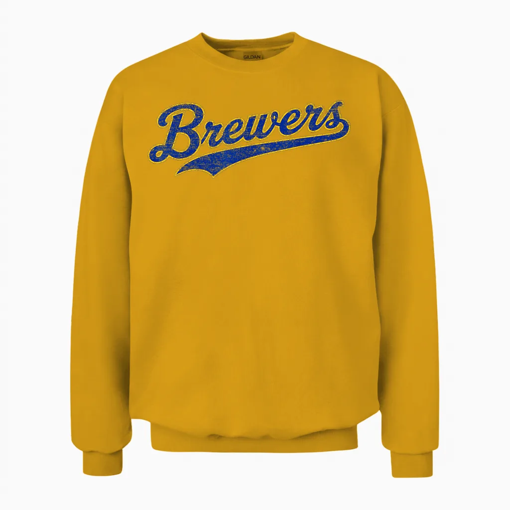 Vintage Brewers Retro Classic Gifts for Men Women Unisex Sweatshirt in Gold