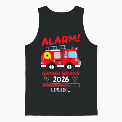 Children's T-Shirt with German Text "ich Werde Großer Bruder 2026" [german Language] Unisex Tank Top - Black