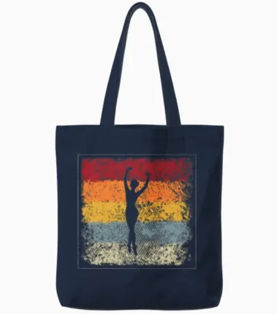 Ballett Retro Tote Bags - Navy