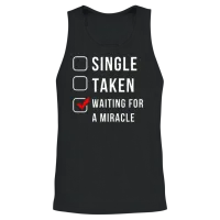 Funny Single Unisex Tank Top - Black – 2
