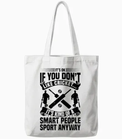 Cricket Quotes Cricket Player Cricketing Cricket Tote Bags - White