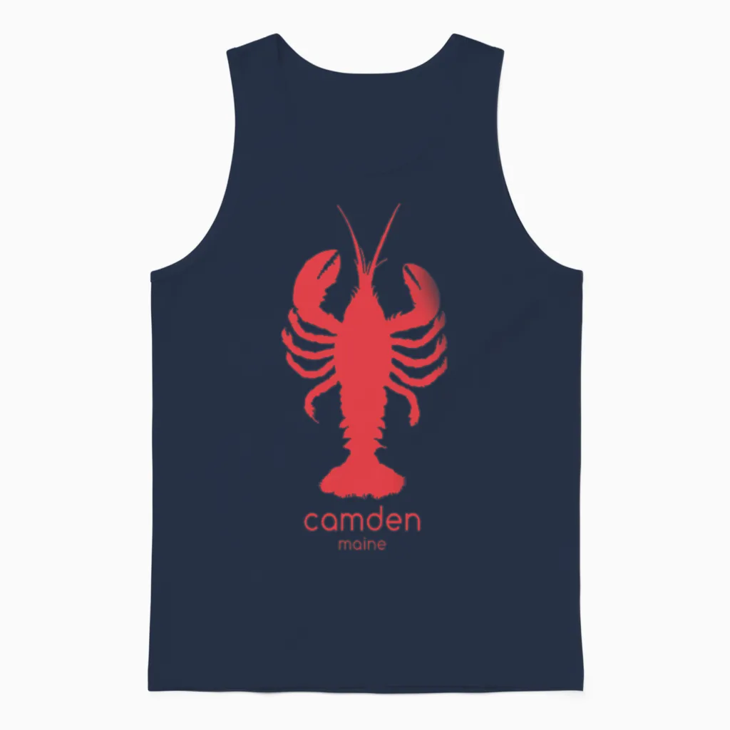 Camden Maine Lobster Fans Vacation Souvenir Unisex Tank Top in Navy