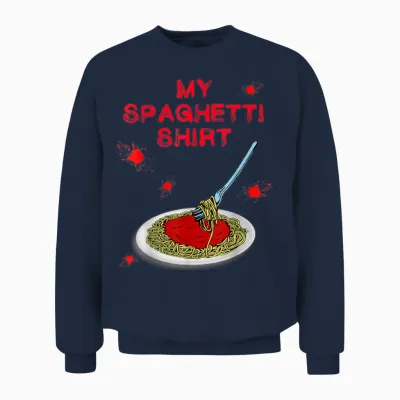 Funny Kids Spaghetti Unisex Sweatshirt - Navy