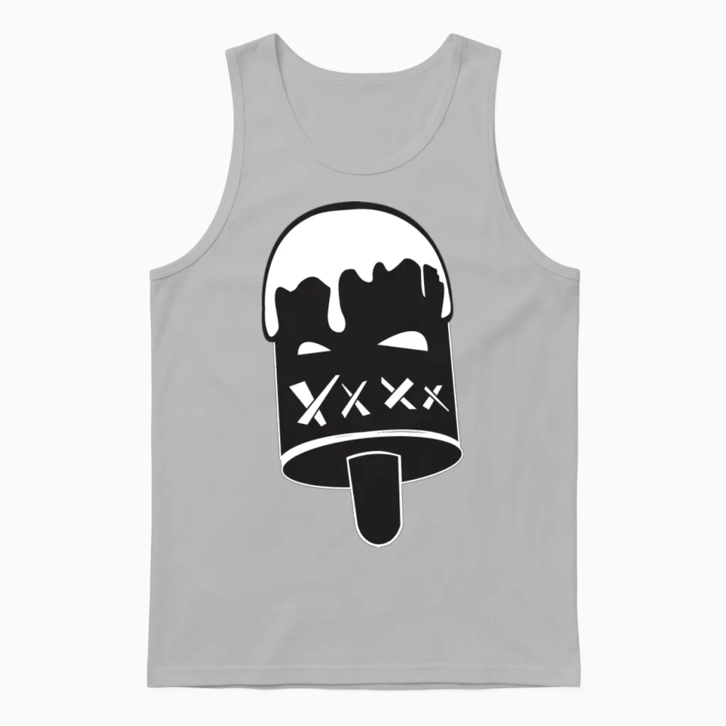 Mean Ice Cream Unisex Tank Top in Ash