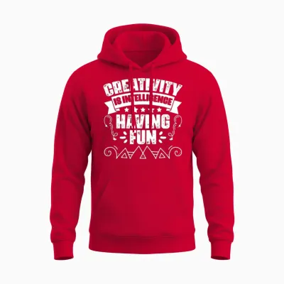 Awesome Creativity Is Intelligence Having Fun An Unisex Hoodie - Red