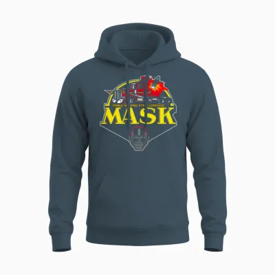 Mask Classic 80's Cartoon Series Unisex Hoodie - Dark Heather