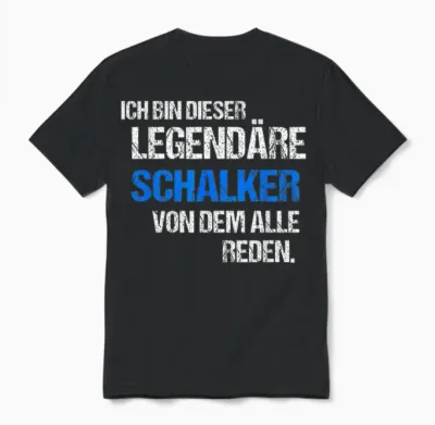 Schalke Gelsenkirchen T-Shirt with Saying City Souvenir Fan T-Shirt, Black Unisex T-Shirt - Black